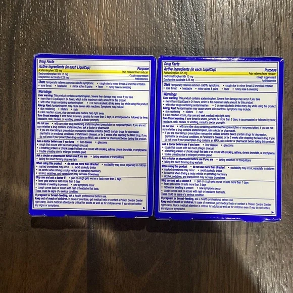 Vicks Nyquil Cold & Flu Nighttime Relief Liquid Capsules 2 Boxes 24 Count Each - Picture 4 of 6